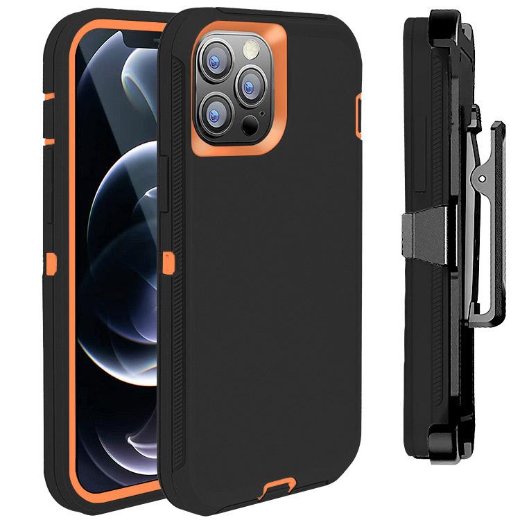 iPhone 12 Pro | DEFENDER Black Orange Apple iPhone Black Orange